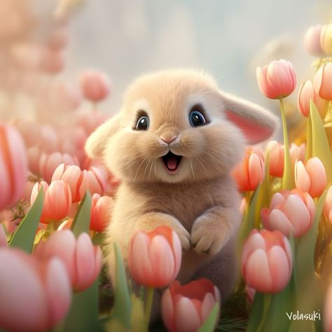 Cute Bunny Pictures Cartoon, Cute Rabbit Pictures, Cute Rabbit Illustration, Bunny Printables, Easter Bunny Images, Moodboard Art, Animated Bunny, Happy Rabbit, Bunny Flower