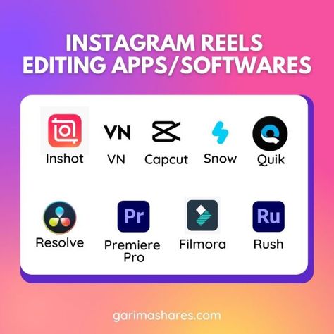 Best Editing Apps For Instagram Reels, Instagram Reel Editing Apps, Reels Editing App, Instagram Reel Editing Ideas, Edit Reels Instagram, Reel Apps, Reels Edit Ideas, Apps For Reels, Sketching Background