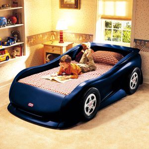 Little Tikes Sports Car Twin Bed, Medium Blue Boys Car Bedroom, Toddler Car Bed, Twin Car Bed, Kids Car Bed, Toddler Bed Boy, Sports Bedding, Car Bedroom, Reading Nooks, Car Bed