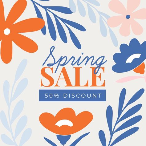 Flower Flat Design, Google Banner Ads, Spring Sale Banner, Wrapping Paper Wallpaper, Sale Campaign, Flower Flat, Floral Banners, Wallpaper Fabric, Discount Banner