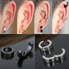 Guys Ear Piercings, Pop Jewelry, Types Of Ear Piercings, Earrings For Men, Men Earrings, Stainless Steel Earrings, Cuff Earrings, Tragus, Ear Jewelry