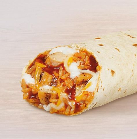 NEW ITEM: Chicken Enchilada Burrito from Taco Bell. See the full nutrition facts, weight watchers points and allergies on our website. #fastfood #nutrition Taco Bell Chicken Burrito, Enchilada Burrito, Rib Meat, Chicken Burrito, Fast Food Items, Red Enchilada Sauce, Chicken Burritos, Complete Nutrition, Chicken Enchilada