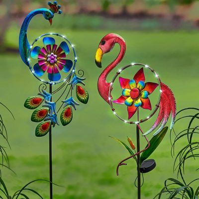 Kinetic Wind Spinners, Solar Lanterns Outdoor, Solar Hanging Lanterns, Solar Pathway Lights, Flamingo Gifts, Flamingo Decor, Flamingo Bird, Peacock Bird, Solar Lanterns