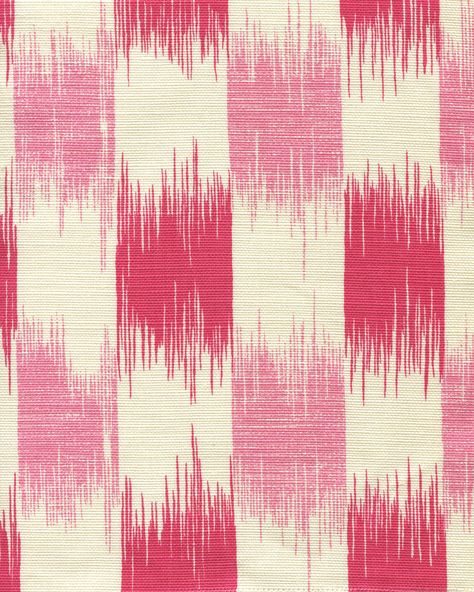 Wall Paper Pink, Pink Wallpaper Bedroom, Bedroom Wallpapers, Ikat Art, Ikat Pattern Fabric, Pink Paint Colors, Tout Rose, American Pattern, Screen Printed Fabric