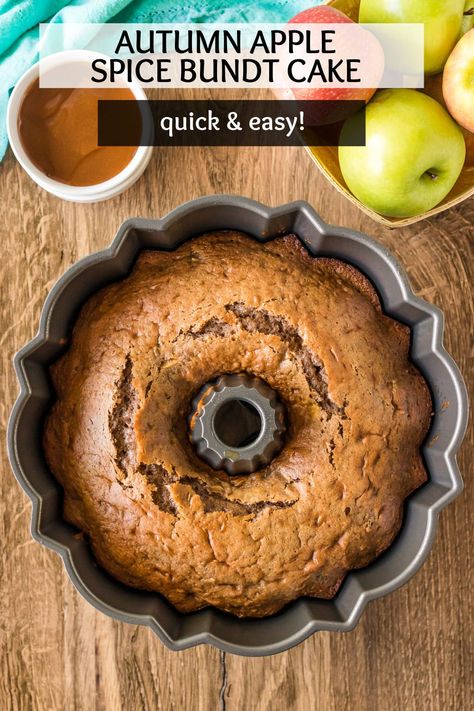 Cinnamon Bunt Cake, Spice Cake Mix Recipes, Spice Pound Cake, Spice Bundt Cake, Bunt Cake Recipe, Apple Cake Recipe Easy, Pumpkin Cake Mix, Pecan Cinnamon, Spice Cake Mix And Pumpkin