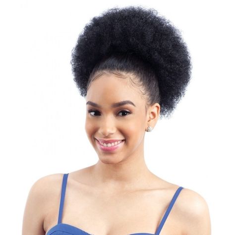 FreeTress Equal Ponytail – Puff Girl | COLOR: 1B Textured Curly Hair, Latest Haircuts, Summer Haircuts, Hair Patterns, Drawstring Ponytail, Puff Girl, Girl Haircuts, Half Wigs, Cornrow Hairstyles