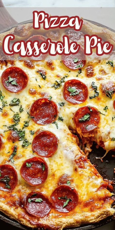 Pizza Casserole Pie Deep Dish Pizza Pie Recipe, Pizza Casserole Pie, Hearty Pizza Casserole Pie, Pepperoni Pizza Layer Cake, Pizza Pie Deep Dish, Pie Crust Dinner Recipes, Pizza Pot Pie Recipe, Vegetarian Pepperoni, Deep Dish Pizza Casserole