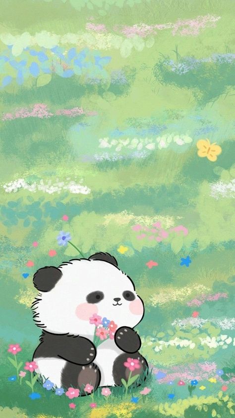 Aesthetic Panda, Panda Background, Cute Panda Drawing, Cute Panda Cartoon, Wallpaper Backgrounds Aesthetic, Bear Cat, Chibi Wallpaper, Backgrounds Aesthetic, Panda Art