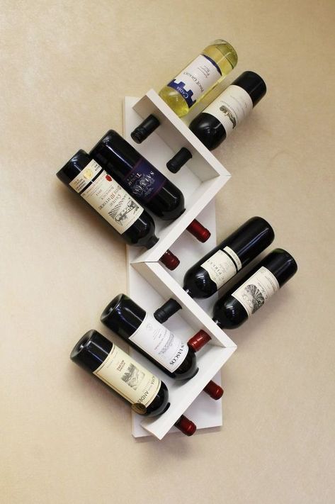 pvc wine rack Palette Wine Rack, Diy Wine Bar, Wine Rack Furniture, Pvc Trim Boards, Wooden Wine Holder, Wine Rack Design, Pallet Wine Rack, Pallet Wine, Rustic Wine Racks