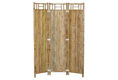 three-panel-bamboo-screen-balcony Kitchen Open Concept, Bamboo Screen, Privacy Screens Indoor, Room Divider Decor, Temporary Room Dividers, Bamboo Ideas, Hanging Room Divider, Bamboo Outdoor, Fabric Room Dividers