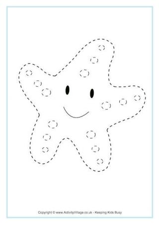 Starfish Tracing Page Animale Marine, Pencil Control, Preschool Tracing, Dot Worksheets, Tracing Worksheets Preschool, Fine Motor Activities, Montessori Activities, Ocean Themes, Applique Patterns