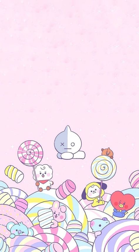 Bt21 Wallpaper, Bow Wallpaper, Iphone Wallpaper Kawaii, Wallpaper Doodle, Army Wallpaper, Funny Phone Wallpaper, Apple Watch Wallpaper, Cute Patterns Wallpaper, Bts Chibi