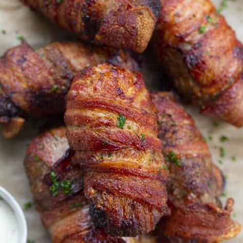 Air Fryer Armadillo Eggs - I Am Homesteader Smoked Jalapeno Poppers, Dinner Recipes Air Fryer, Texas Twinkies, Armadillo Eggs, Air Fryer Dinner, Bacon Wrapped Chicken Bites, Bbq Party Food, Smoked Jalapeno, Bbq Food