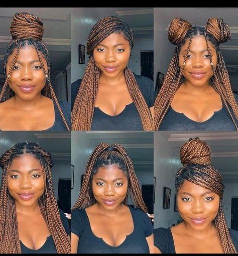 Beach Hat With Box Braids, Box Braid Up Dos Hairstyles, Styles For Knotless Box Braids, Knotless Braids Formal Styles, Way To Style Box Braids, Elegant Knotless Braid Styles, Cute Styles For Braids, Braids In Different Styles, Elegant Box Braids