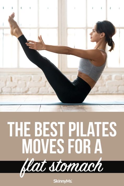 The Best Pilates Moves for a Flat Stomach Pilates Workout For Stomach, Pilates Flat Stomach Workout, Pilates For Tummy Flat Stomach, Pilate Moves, Pilates For Toned Stomach, Core First Pilates, Basic Pilates Moves, Best Workout For Women, Pilates Workout Plan