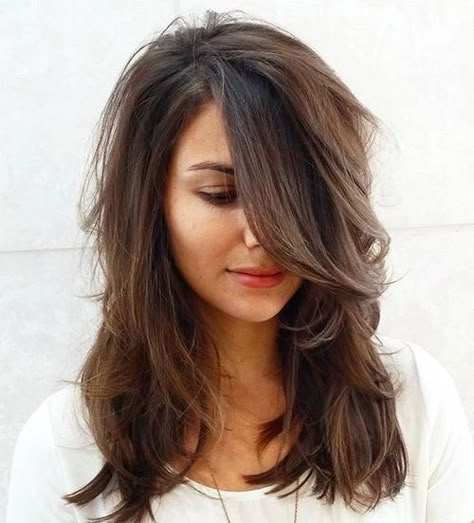 Medium Hair Styles - medium layered haircut for thick hair                                                                                                                                                     More Brunette Ombre, Medium Layered Haircuts, Medium Length Hair With Layers, Haircut For Thick Hair, Short Hairstyle, Medium Hair Cuts, Pompadour, Medium Length Hair Cuts, Hair Stuff