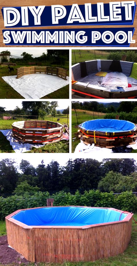 How You can Transform 9 Wooden Pallets into a DIY Swimming Pool is Awe-Inspiring! Diy Pools, Ideas De Piscina, Pallet Pool, Building A Swimming Pool, Diy Swimming Pool, Wooden Pallet Furniture, Diy Pool, Wooden Pallet Projects, Pallet Outdoor