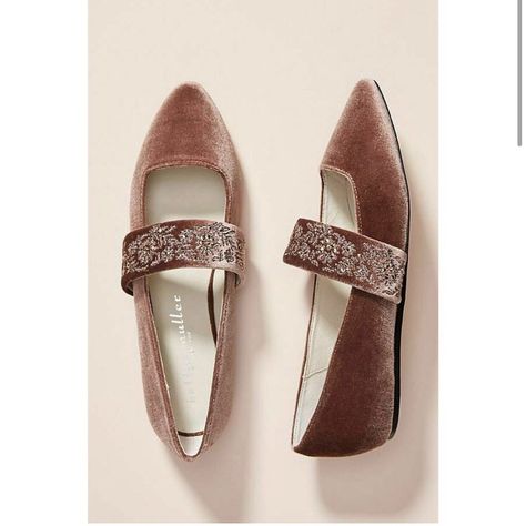 Taupe-Vt Velvet Decorative Dress Flat Made By Bettye Muller New York Velvet Flat Shoes, Taupe Flats, Sparkle Flats, Elegant Flats, Chic Flats, Velvet Flats, Black Flats Shoes, Burgundy Shoes, Stunning Shoes