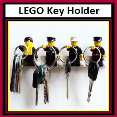 LEGO Key Holder Lego Key Holder, Lego Van, Diy Lego, Diy Hanging Shelves, Mason Jar Projects, Lego Craft, Lego Room, Lego Minecraft, Mason Jar Crafts Diy