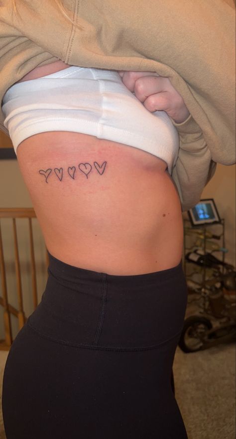 Heart Tattoo Drawn By Family, Tattoos Drawn By Family, Family Draws Hearts Tattoo, Kylie Heart Tattoo, Family Drawn Heart Tattoo, Hearts By Family Tattoo, Names In A Heart Shape Tattoo, Ariana Heart Tattoo, Family Drawing