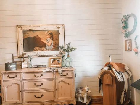 Cowgirl Room Revamp Farmhouse Horse Decor, Toddler Horse Room, Horse Inspired Bedroom, Boho Horse Bedroom, Cowgirl Room Decor Western Style, Horse Room Ideas For Girls Kids, Cowgirl Room Ideas Kids, Horse Bedroom Ideas For Girls Kids, Vintage Cowgirl Nursery