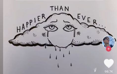 Happier Than Ever Tattoo, Eilish Tattoo, Billie Eilish Tattoo, Song Lyric Tattoos, H Tattoo, Grunge Tattoo, Lyric Tattoos, Happier Than Ever, Text Tattoo