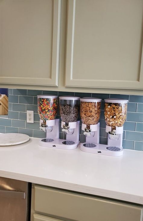 https://amzn.to/3Wd6ixR Cereal Kitchen Storage, Kitchen Cereal Dispenser, Cereal Dispenser Ideas, Cereal Dispenser In Pantry, Cereal Containers Storage, Pantry Dispenser, Cereal Dispenser Ideas Kitchens, Cereal Bar Kitchen, Cereal Station At Home