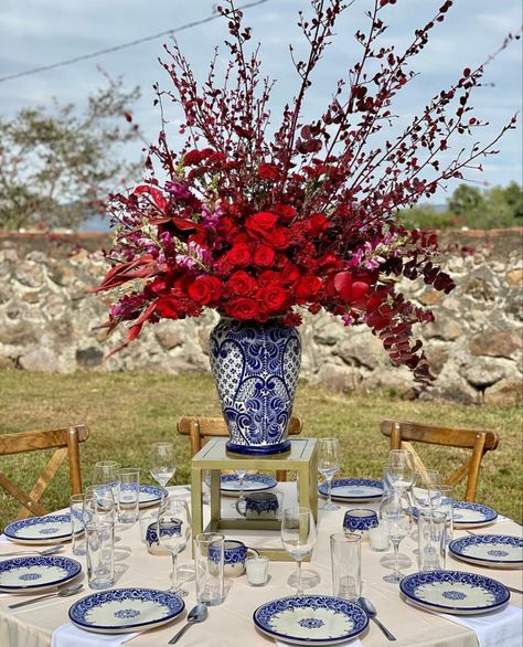 Mexican Wedding Centerpieces, Rancho Wedding, Elegant Mexican Wedding, Talavera Wedding, Spanish Style Wedding, Mexican Inspired Wedding, Outdoor Tent Wedding, Mexican Themed Weddings, Hacienda Wedding