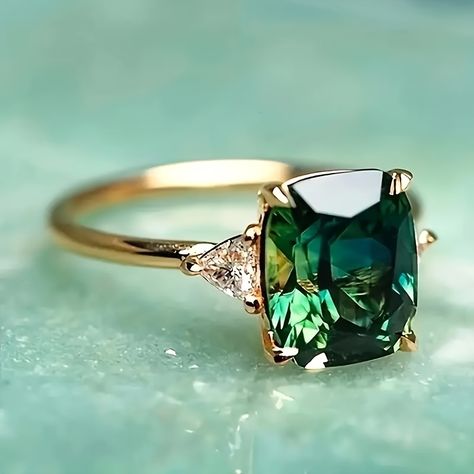 Faster shipping. Better service Channel Set Rings, Smaragd Ring, Emerald Ring Gold, Gold Color Ring, Nature Ring, Square Rings, Wedding Band Sets, Cubic Zirconia Rings, Green Gemstones