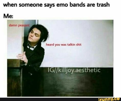 My Chemical Romance Memes, Emo Meme, Emo Vampire, Emo Band Memes, Emo Things, Mcr Memes, Emo Quartet, Emo Phase, Emo Band