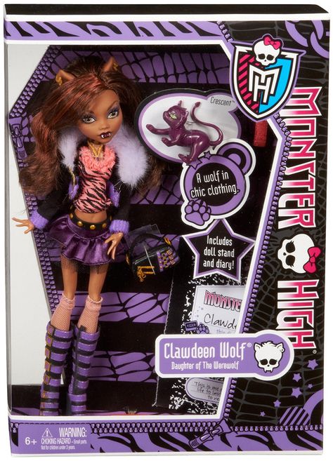 Monster High 2013 Reissue Doll - Original Favorites - Clawdeen Wolf Schools Out Monster High, Clawdeen Doll, Doll Packaging, Monster High Toys, Monster High School, Original Monster, Clawdeen Wolf, Catty Noir, Monster High Art