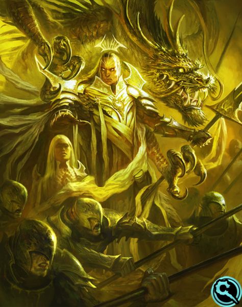 Yellow Emperor from Mobius Final Fantasy Emperor Fantasy Art, Asian Emperor, Fantasy Villain, Evil Emperor, Mobius Final Fantasy, Building Reference, Yellow Emperor, Half Drow, Fantasy Cards