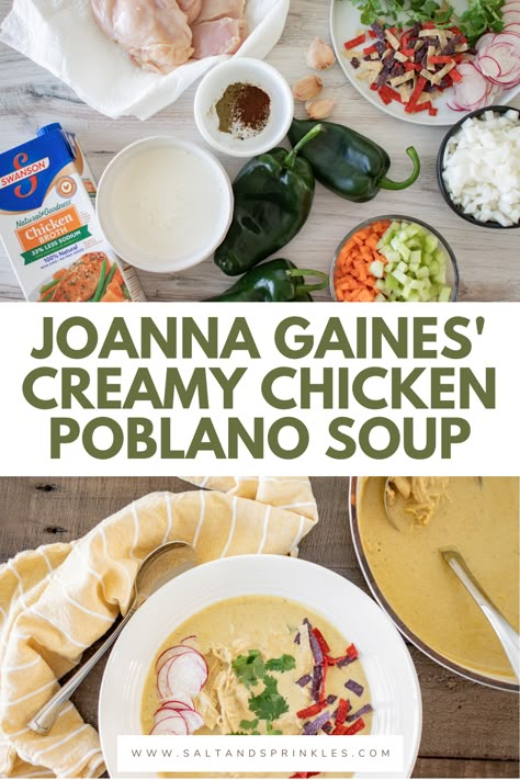 Joanna Gaines Chicken Poblano Soup, Poblano Soup Joanna Gaines, Crockpot Chicken Poblano Soup, Joanna Gaines Creamy Chicken Poblano, Creamy Chicken Pablano Pepper Soup Joanna Gaines, Joanna Gaines Poblano Soup, Joanna Gaines Creamy Chicken Poblano Soup, Chicken Poblano Soup Joanna Gaines, Crockpot Poblano Soup