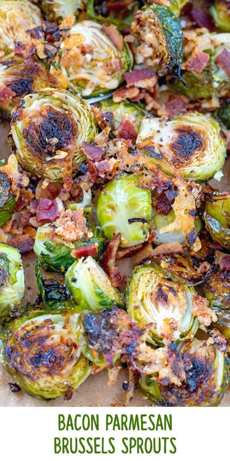 Brussel Sprout Recipes With Bacon And Parmesan, Roasted Bacon Brussel Sprouts, Brussel Sprout Parmesan Recipes, Brussel Sprout Recipes With Bacon And Cheese, Brussel Sprouts With Bacon And Parmesan, Bacon Parmesan Brussel Sprouts, Parmesan Bacon Brussel Sprouts, Crispy Brussel Sprouts With Bacon, Bacon And Brussel Sprouts