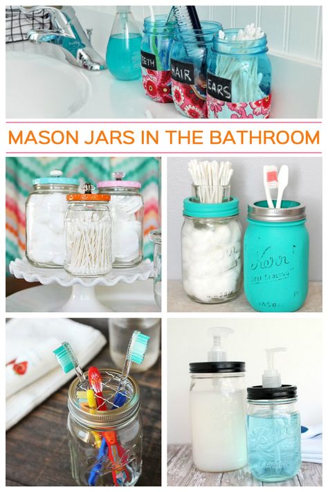 ขวดโหล Mason Jar, Soap Dispenser Diy, Mason Jar Ideas, Dispenser Diy, Mason Jar Organization, Bathroom Jars, Flower Factory, Mason Jar Bathroom, Mason Jar Soap Dispenser