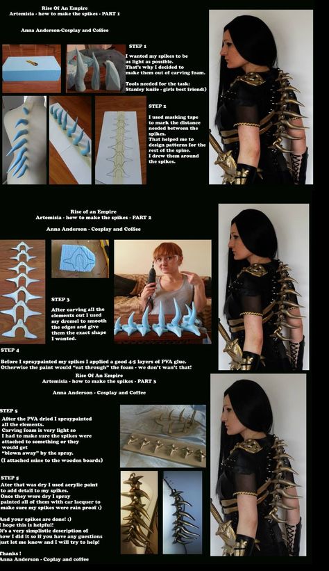 diy foam spikes 3d Templates, Foam Armor, Diy Kostüm, Costume Tutorial, Dragon Costume, Cosplay Armor, Cosplay Tutorial, Cosplay Diy, Cosplay Tips