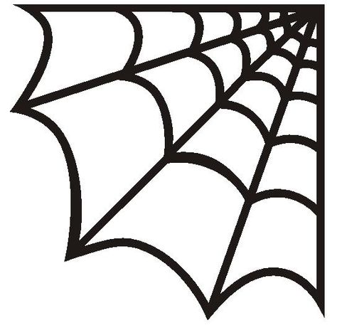 Spiderweb Corner Drawing, Halloween Outline Templates, Spiderweb Stencil, Spiderweb Corner, Spider Web Drawing, Halloween Cut Outs, Tato Flash, Spiderman Cake Topper, Moldes Halloween