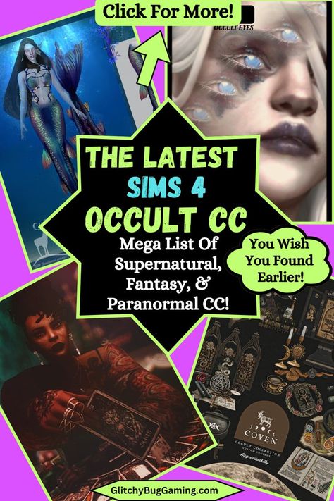 sims 4 occult cc Sims 4 Occult Cc, Sims 4 Cc Finds Hair, Werewolf Vampire, Vampire Witch, Occult Decor, Sims 4 Cc Eyes, Sims 4 Cas Mods, Cc Folder, Sims Packs