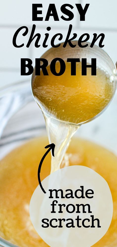 Easy Chicken Broth, Soup Benefits, Chicken Broth Soup, Homemade Chicken Broth, Meat Stock, Make Chicken Broth, Chicken Broth Recipes, Broth Soup, Favorite Soups