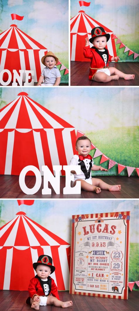 Circus Theme Party Outfits, Circus First Birthday, Circus Theme Cakes, Circus 1st Birthdays, Circus Birthday Party Theme, Carnival Cakes, Carnival Birthday Party Theme, Birthday 1st, Circus Wedding