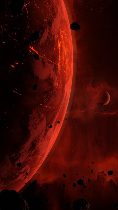 Space Red Aesthetic, Red Space Wallpaper, Red Space Aesthetic, Red Moon Background, Red Universe, Mars Aesthetic, Red Bg, Galaxy Red, Mars Wallpaper