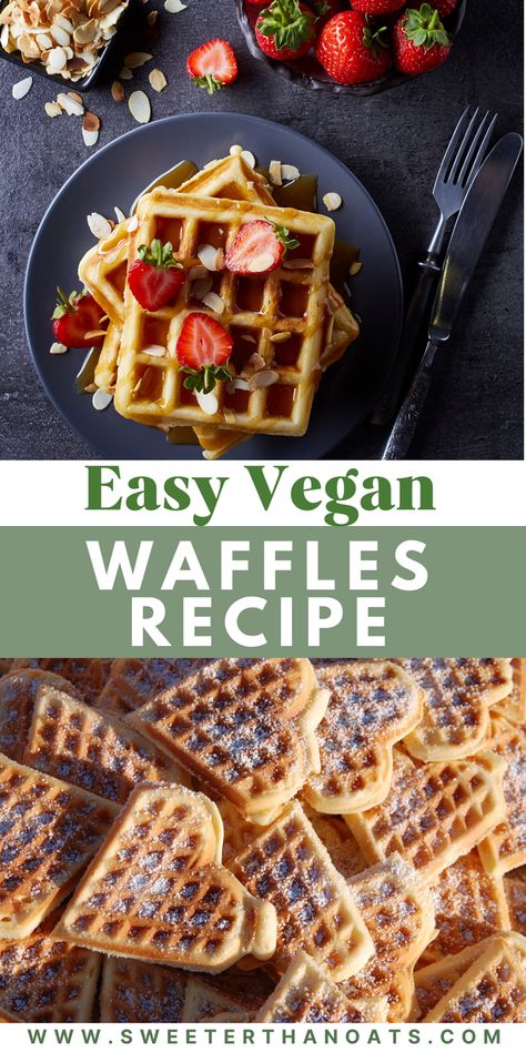 Looking for an easy vegan waffles recipe? I have the perfect recipe that will satisfy your cravings. These waffles are not only delicious but also entirely plant-based. Get ready to enjoy a warm and fluffy breakfast treat that is cruelty-free and packed with flavour. With simple ingredients and straightforward instructions, you’ll be whipping up these effortlessly vegan waffles in no time. Waffle Iron Recipes Vegan, Waffle Recipe Vegan, Vegan Waffle Recipe Easy, Vegan Waffle Recipe, Waffles Vegan, Crispy Pancakes, Pumpkin Spice Waffles, Vegan Gluten Free Breakfast, Dessert Waffles