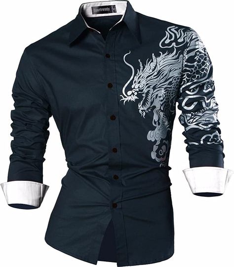 Streetwear Plus Size, Dress Casual Long, Casual Dress Shirt Men, Slim Fit Suit Pants, Mens Dress Outfits, Rock Style Clothing, Slim Fit Suit Men, Mens Suit Vest, Printed Dress Shirts