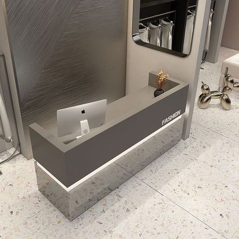 Grey Reception Desk, Cashier Counter Design, Office Reception Area Design, Luxury Reception Desks, Office Reception Table Design, Office Counter Design, Reception Counter Design, Reception Desk Office Furniture, Luxury Reception