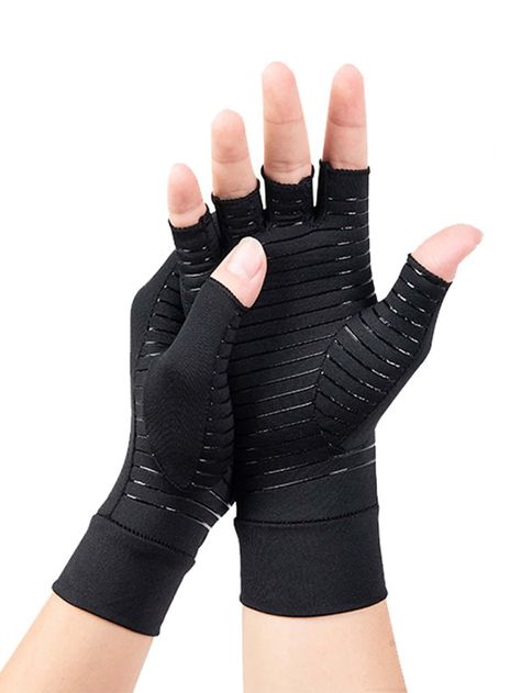 2pcs Copper Ion Anti-pressure Half Finger Gloves For Cycling, Fitness, FishingI discovered amazing products on SHEIN.com, come check them out! Compression Gloves, Gym Gloves, Hand Pain, Workout Gloves, Fingers Design, Hand Gloves, Hand Wrist, Carpal Tunnel, Sports Gloves