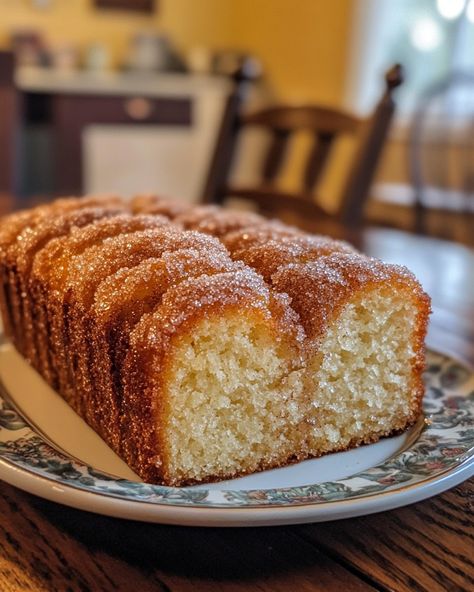 Spiced Apple Cider Donut Loaf with a Cinnamon Sugar Crust - SavorySplash Apple Cider Baking Recipes, Apple Cider Donut Loaf, Donut Loaf, Apple Cider Desserts, Quick Fall Desserts, Cinnamon Breakfast, Cinnamon Donuts, Breakfast Board, Pumpkin Spice Muffins