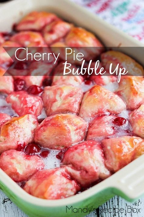 Cherry Pie Bubble Up #bakethisholidayspecial Tiramisu Dessert, Cherry Desserts, Bubble Up, Cherry Recipes, Snack Foods, Puppy Chow, Cherry Pie Filling, Creative Cookies, Brunch Ideas