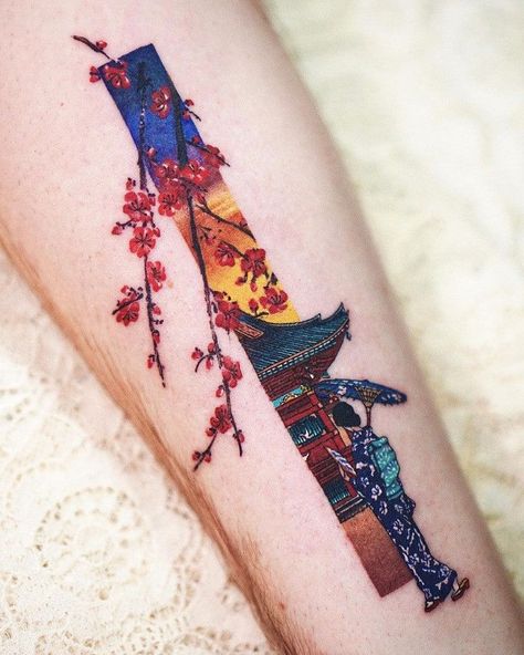 Vertical tattoos featuring East Asian elements Vertical Tattoos, Uv Ink Tattoos, East Asian Culture, Vertical Tattoo, Becoming A Tattoo Artist, Art Chinois, Asian Culture, Tiny Space, East Asian