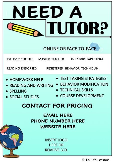 Peer Tutoring Ideas, Tutoring Flyer Ideas, Flyer For Tutoring, Start Tutoring Business, Tutor Flyer Design, How To Make A Flyer For Your Business, Tutoring Advertisement Ideas, Tutoring Business Cards, Private Tutoring Flyer