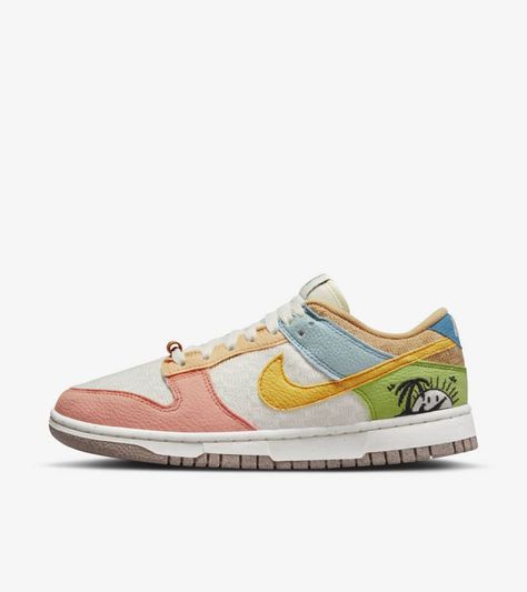 Explore and buy the Women's Nike Dunk Low 'Nike Sun Club'. Stay a step ahead of the latest sneaker launches and drops. Wmns Dunk Low, Jordan 11 Women, Dunk Low Nike, Retro Sun, How To Make Brown, Jordan 11 Retro Low, Nike Models, Womens Air Jordans, Jordan 2